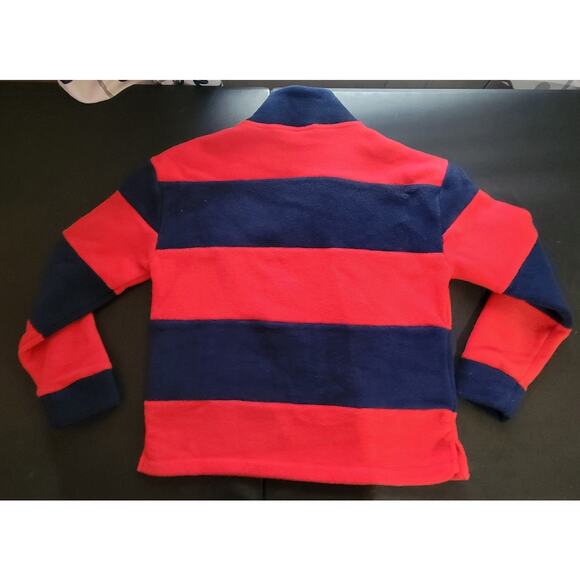 Victoria's Secret Pink Xs red/blue striped 3/4 zip pullover long sleeve - Picture 2 of 7